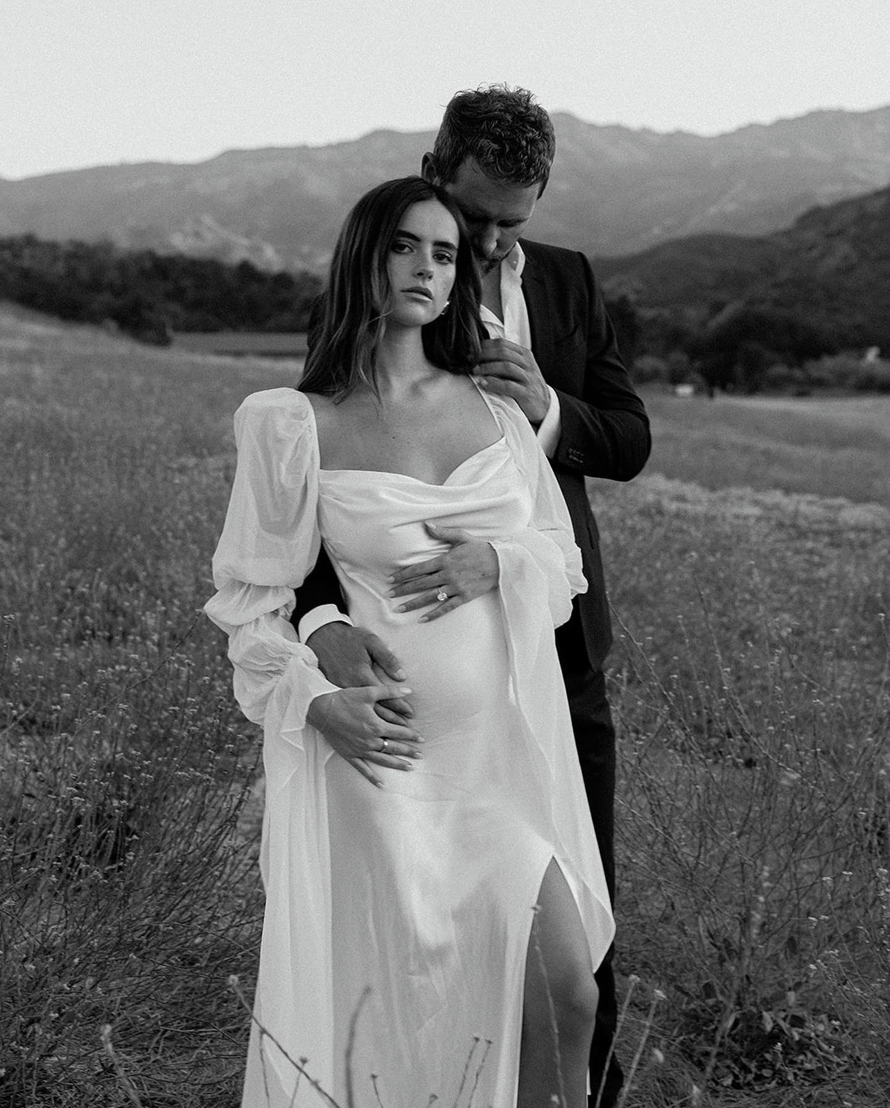 Bachelor alum Nick Viall and girlfriend Natalie-Joy announce their pregnancy with black and white photo shoot