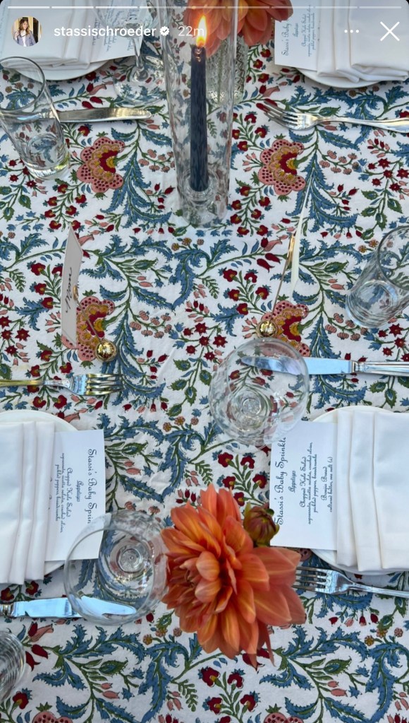 Tablescape for Stassi Schroder's baby shower