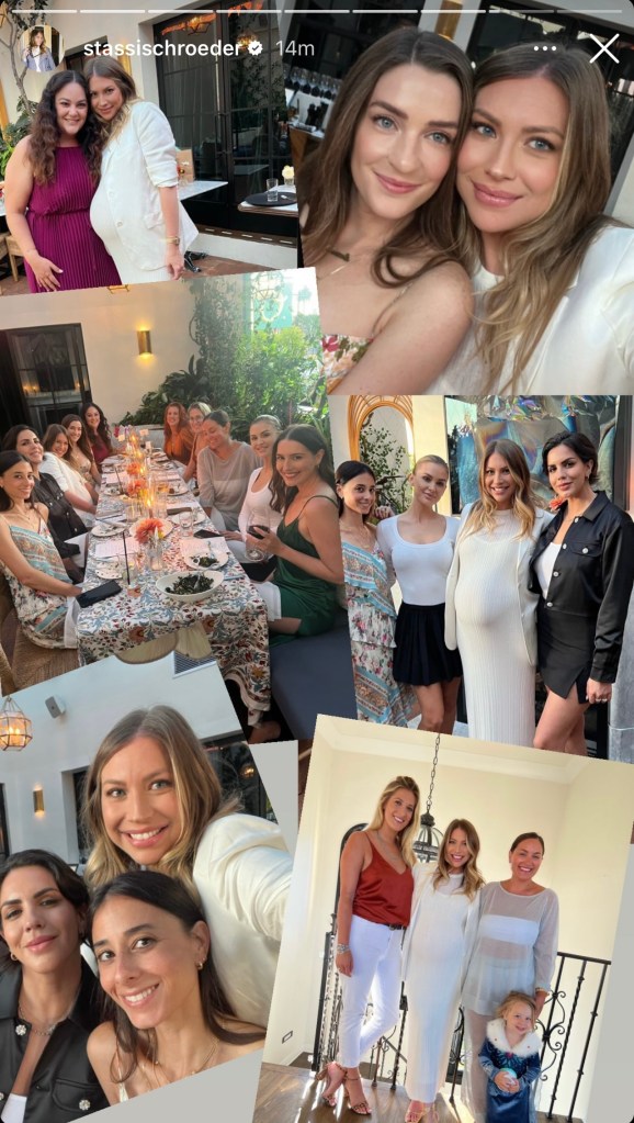 Stassi Schroeder with guests at her baby shower
