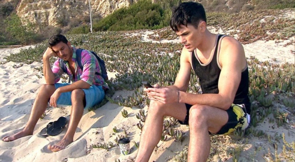 Tom Sandoval confronts Jax Taylor about sleeping with Kristen Doute at the beach during season 2 of Vanderpump Rules