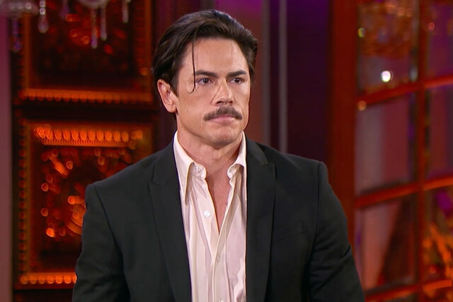 Tom Sandoval looks disheveled and nervous at Vanderpump Rules season 10 reunion