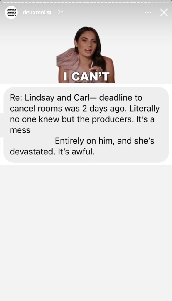 Deux Moi spills the tea on the breakup of Summer House stars Lindsay Hubbard and Carl Radke