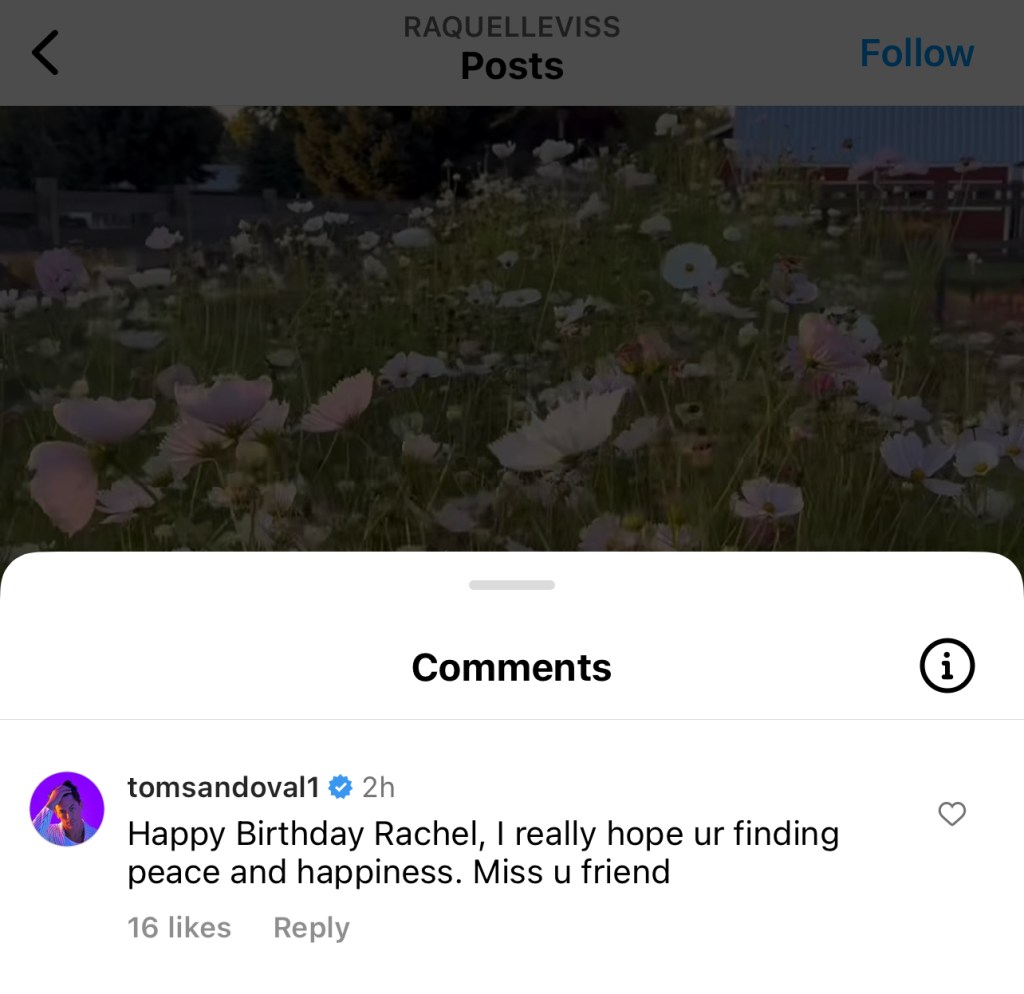 Tom Sandoval publicly says he misses Raquel Leviss on her birthday