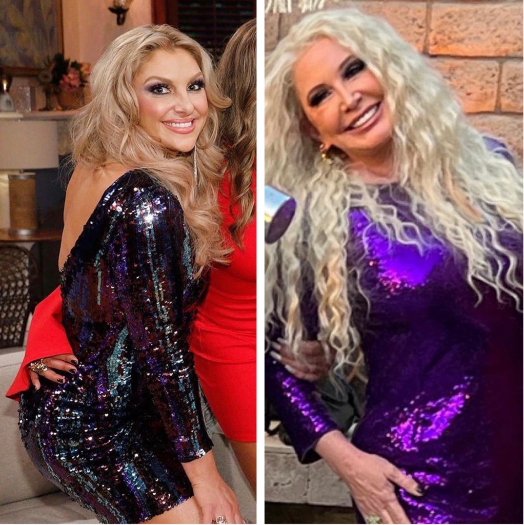 Shannon Beador dressed up as Gina Kirschenheiter on RHOC