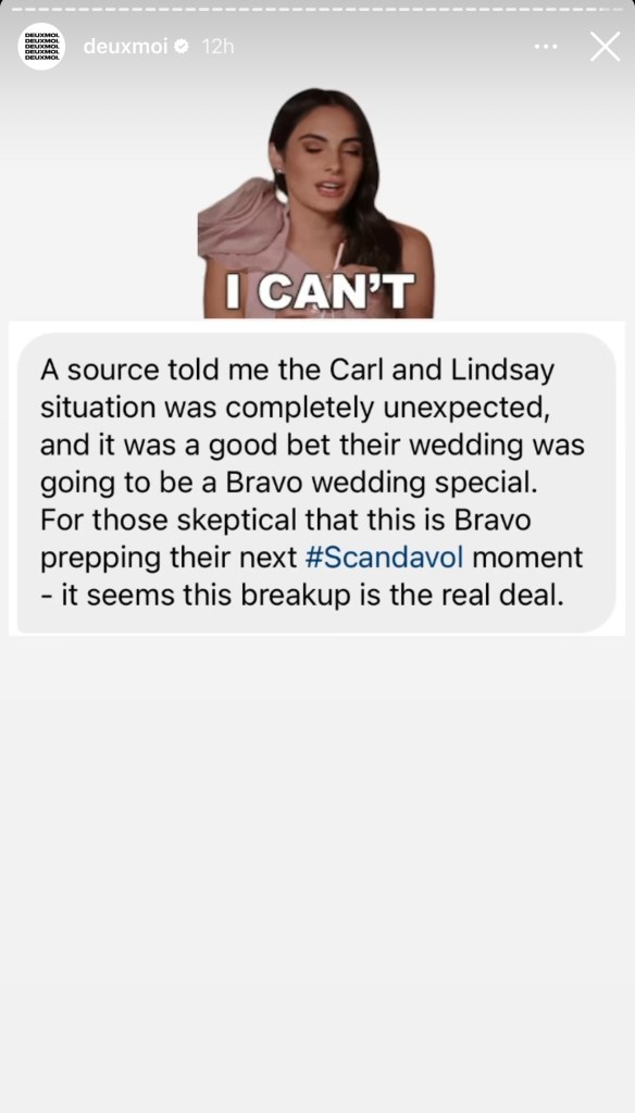 Deux Moi spills the tea on the breakup of Summer House stars Lindsay Hubbard and Carl Radke