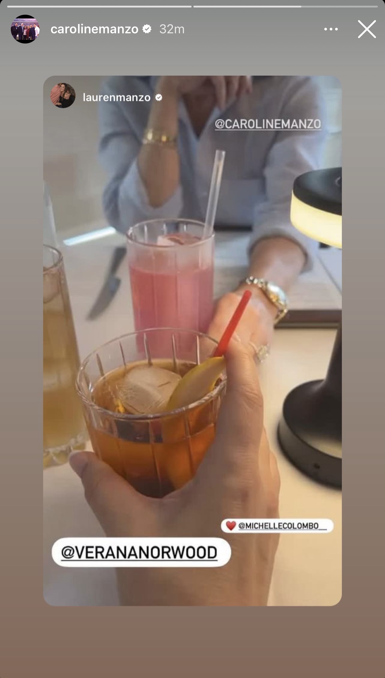 Bravo alums Caroline and Lauren Manzo dine with RHONJ hopeful Michelle Colombo.