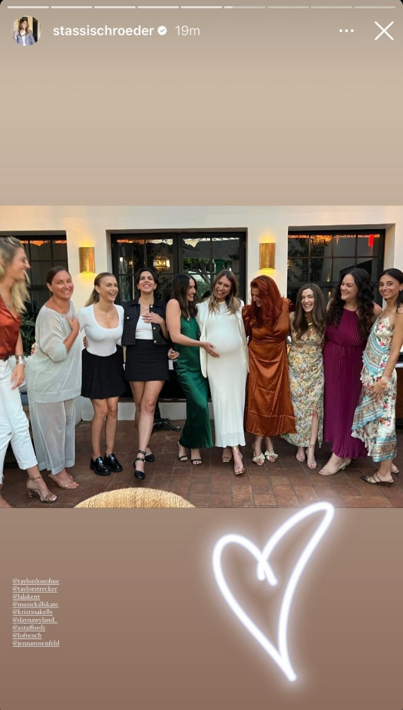 Stassi Schroeder with guests at her baby shower