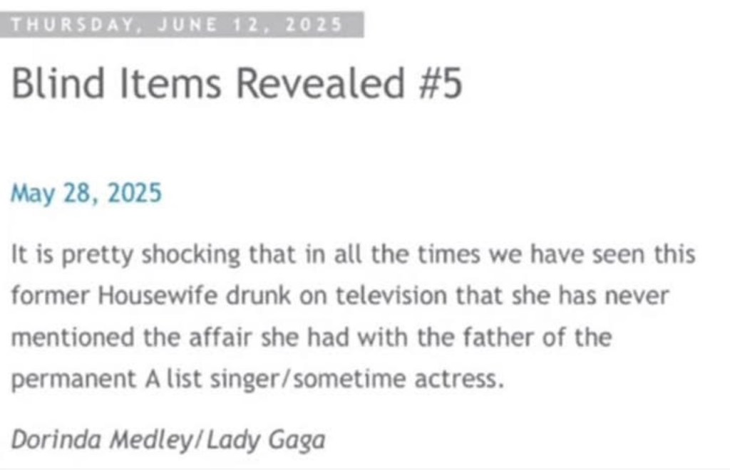 Crazy Days and Nights Blind Item